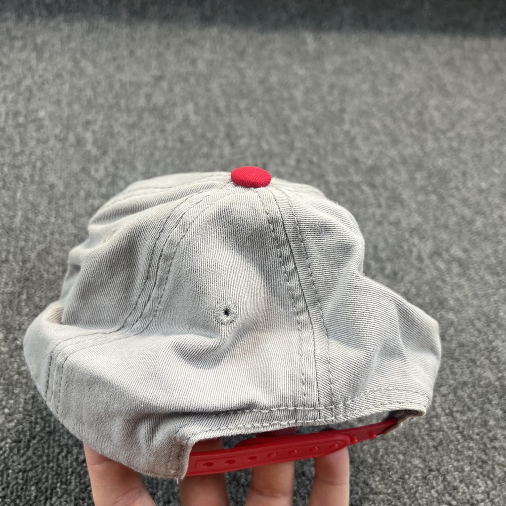 Budweiser Vintage Aesthetic Snapback Hat‎ OS Grey Red King of Beers Patch Logo - Picture 4 of 7